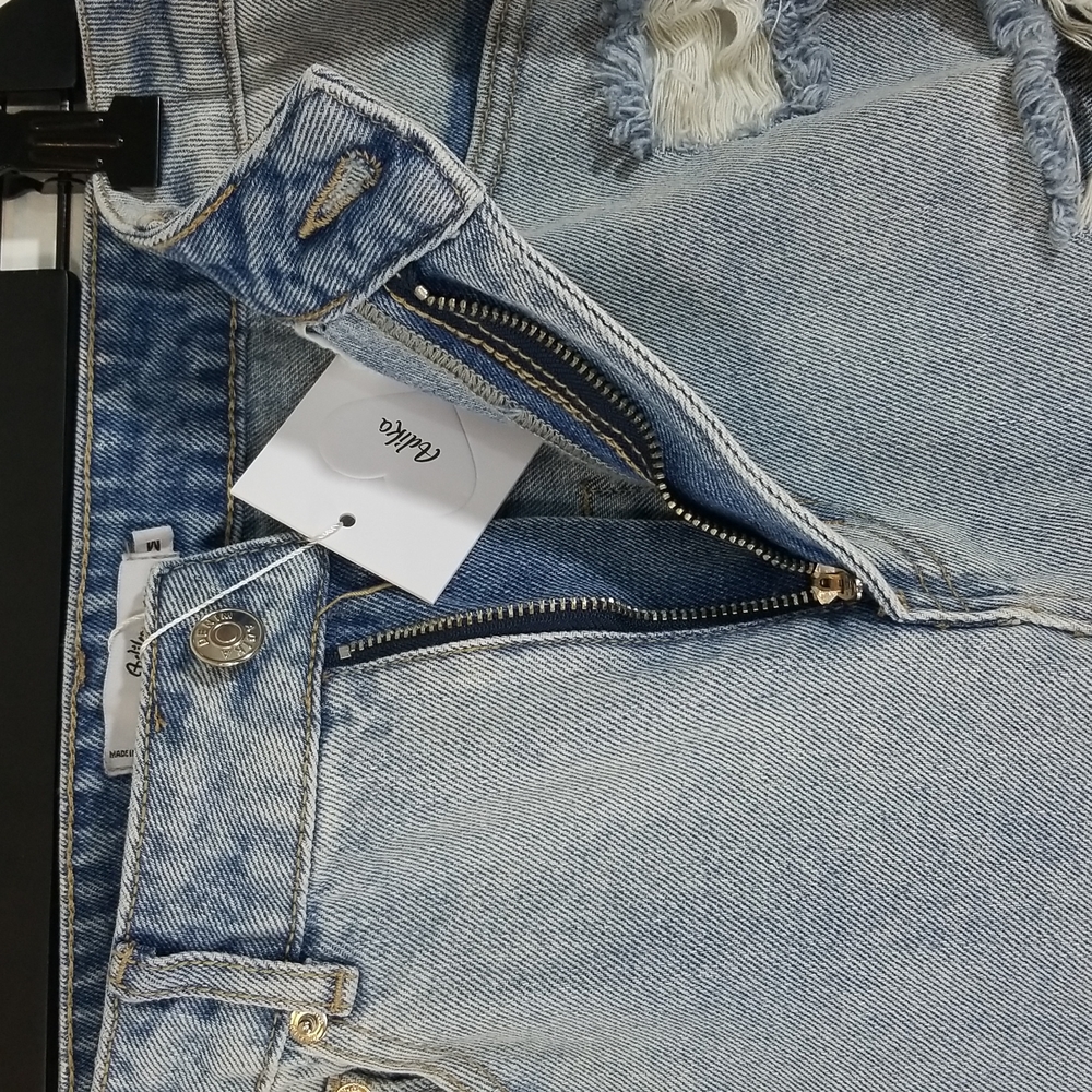 Adika Distressed Light Wash Blue Denim Jeans Medium - Picture 7 of 11
